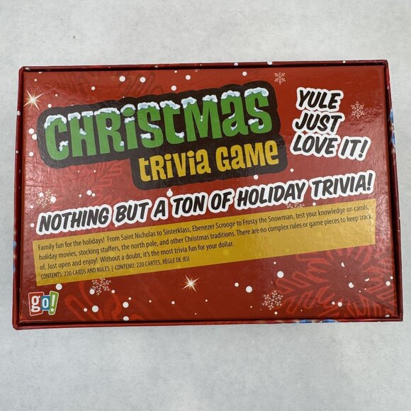 Christmas Trivia Game By Go! Games 2+ Players Adult 12+ Family Fun 220 Cards - Picture 7 of 14